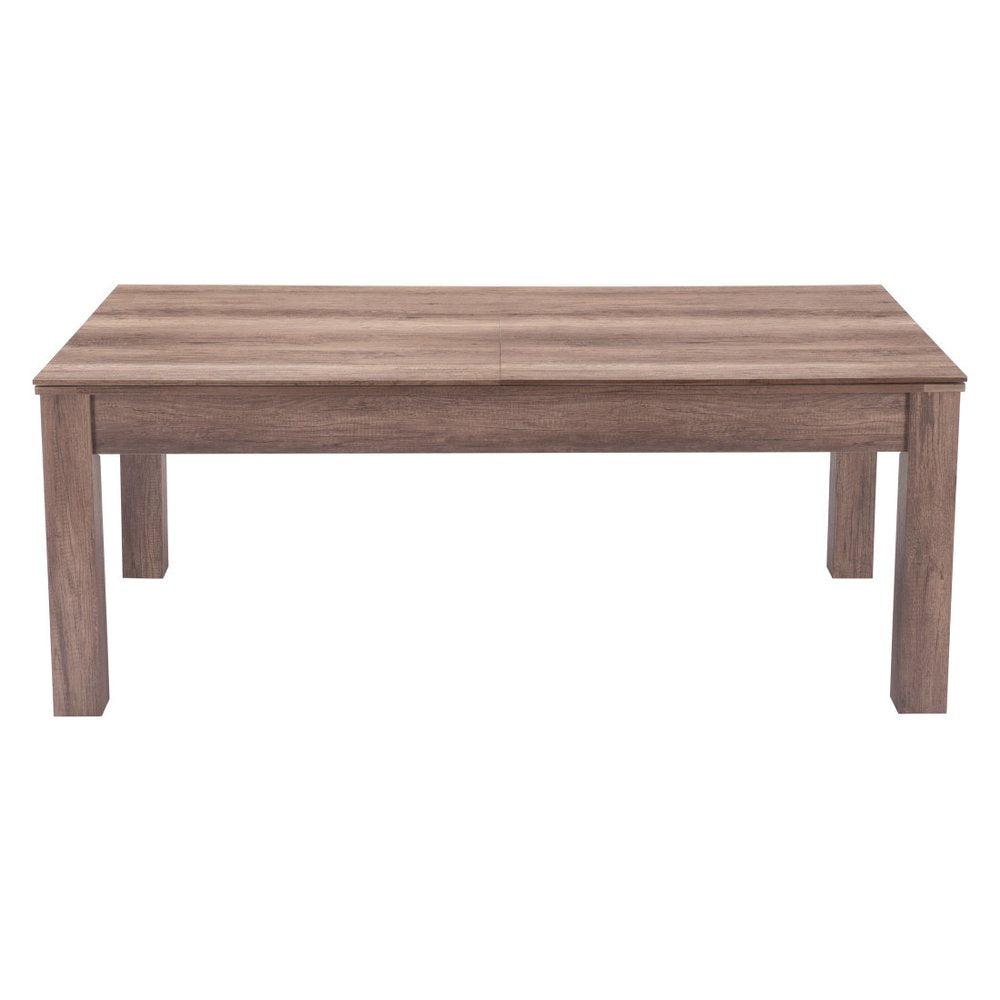 85" Brown Convertible Game And Dining Table on a white background
