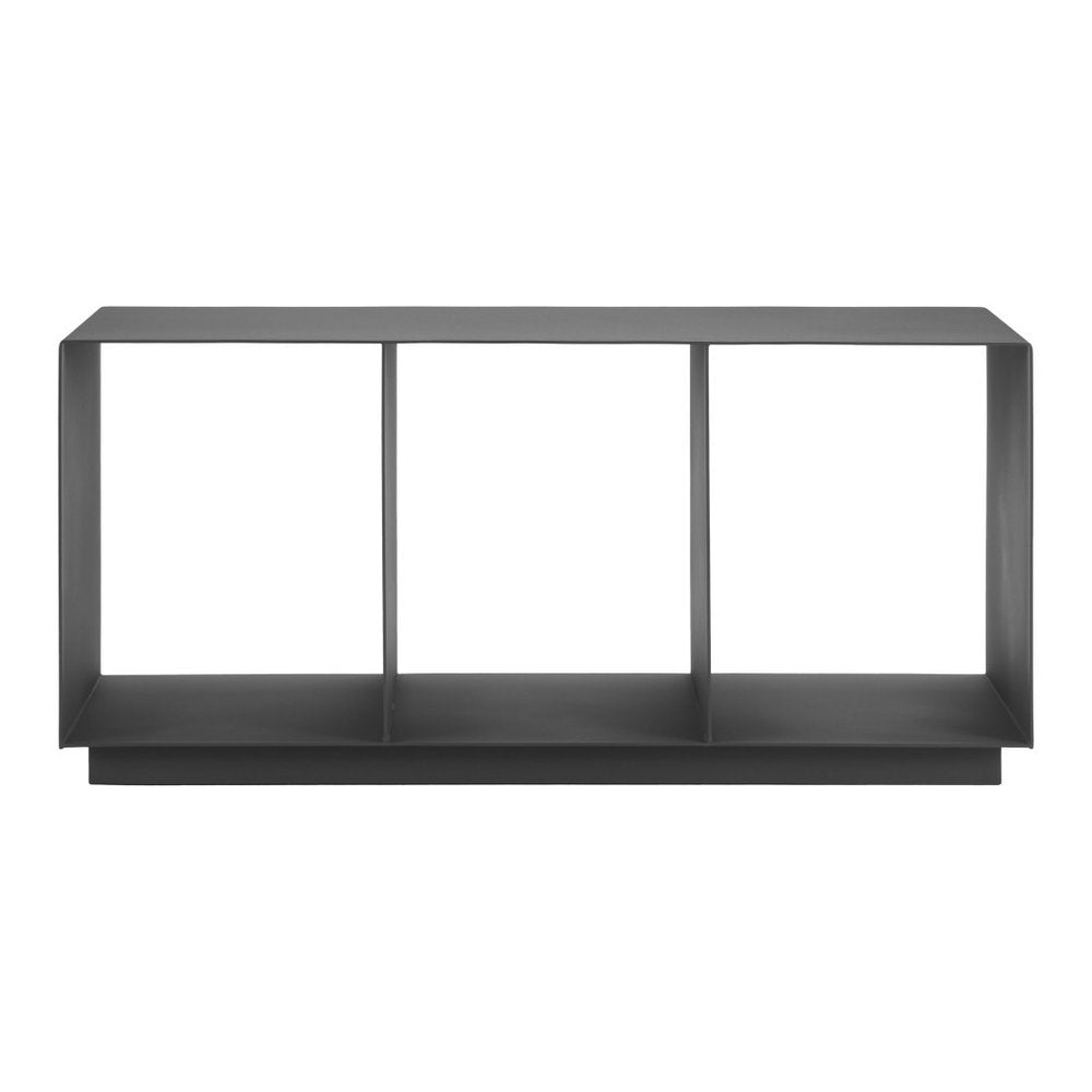 36" Charcoal Aluminum Outdoor Coffee Table. Outdoor table isolated on a plain white background, showing a charcoal metal surface.
