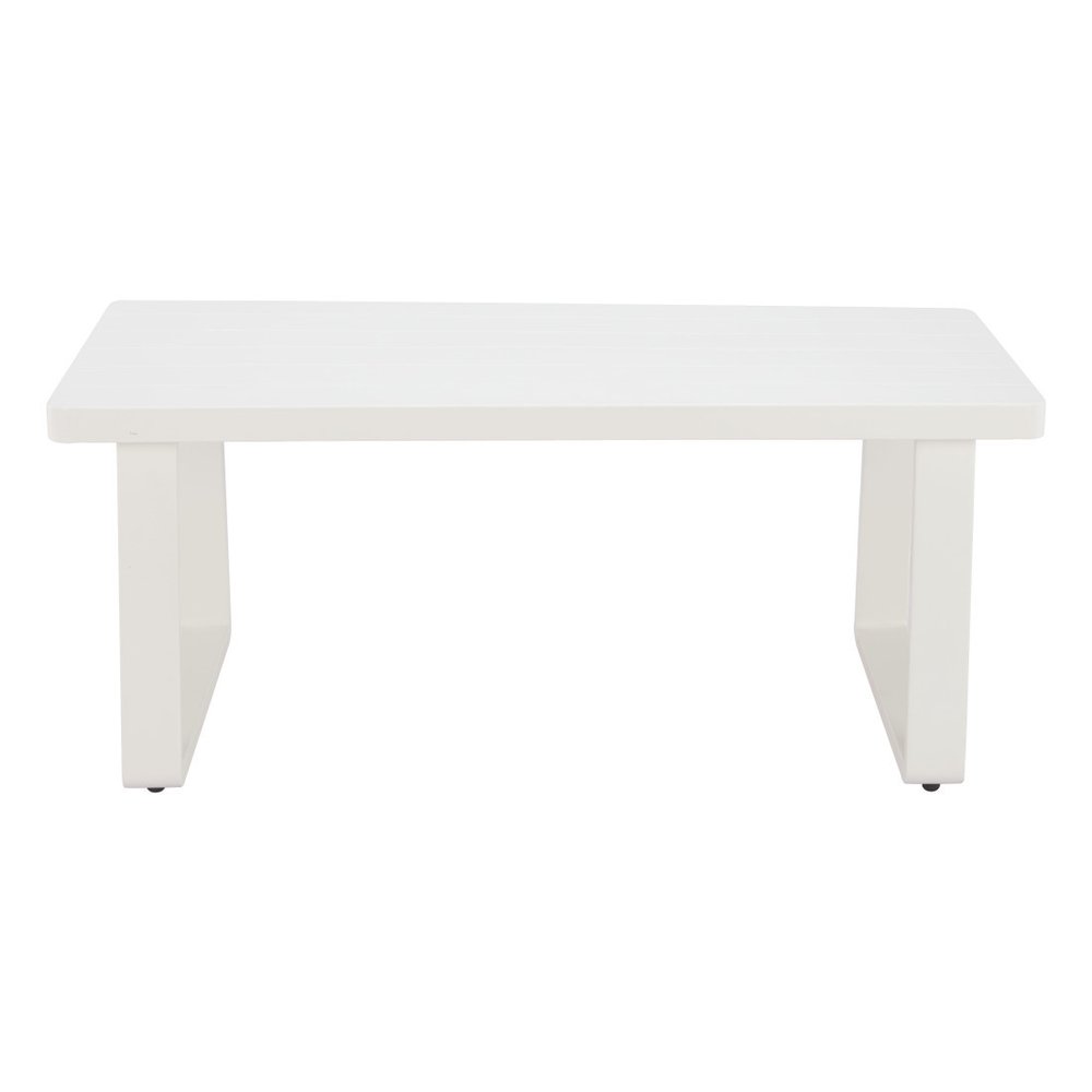 43" White Aluminum Outdoor Coffee Table