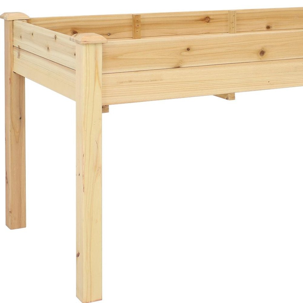 49" X 25" Natural Rectangular Raised Garden Bed