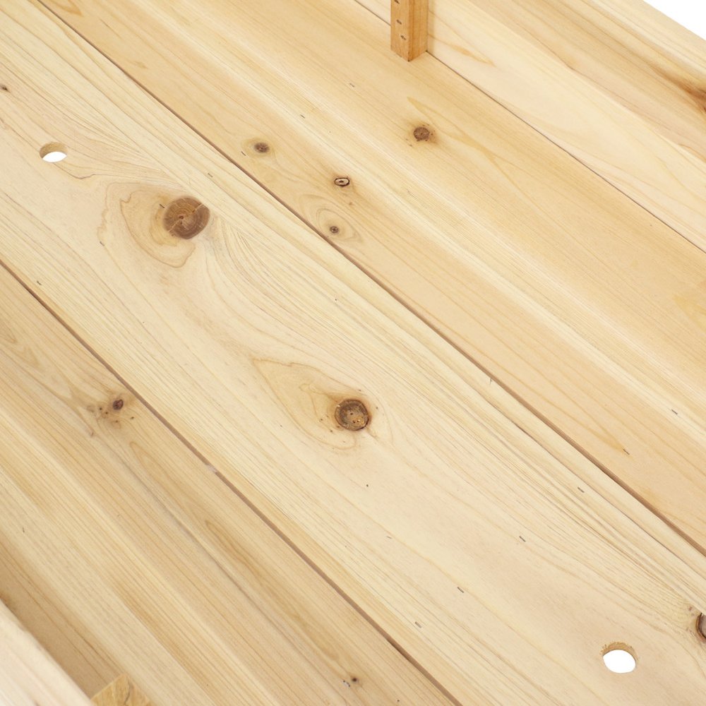 49" X 25" Natural Rectangular Raised Garden Bed