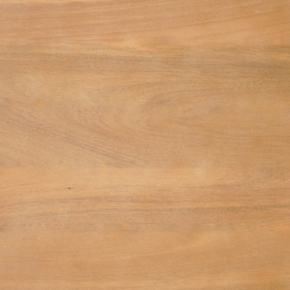 16" Beige and Natural Stone and Solid Wood Round Outdoor Side Table. Outdoor table in beige wood.