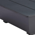 32" Gray Aluminum Square Outdoor Coffee Table. Outdoor table in gray metal.