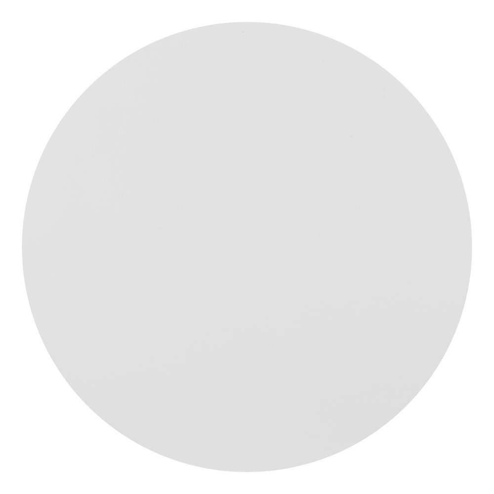 20" White Aluminum Round Outdoor Side Table. Outdoor table isolated on a plain white background, in a white metal finish.
