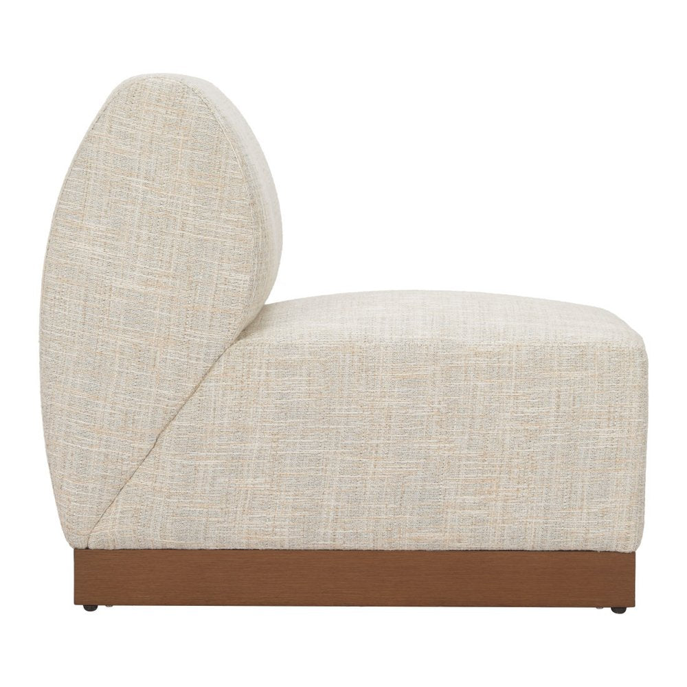 24" Beige Aluminum Outdoor Accent Chair