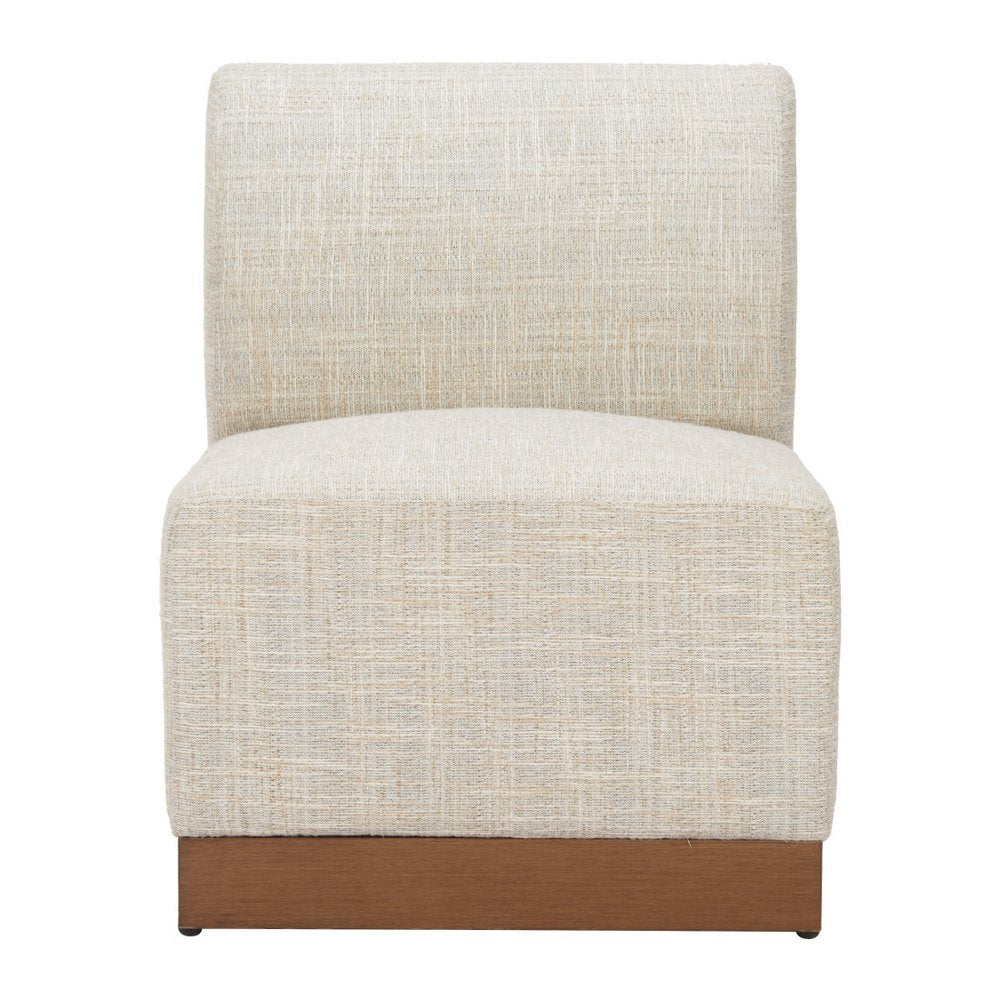 24" Beige Aluminum Outdoor Accent Chair. Outdoor chair isolated on a plain white background, showing a beige metal surface.