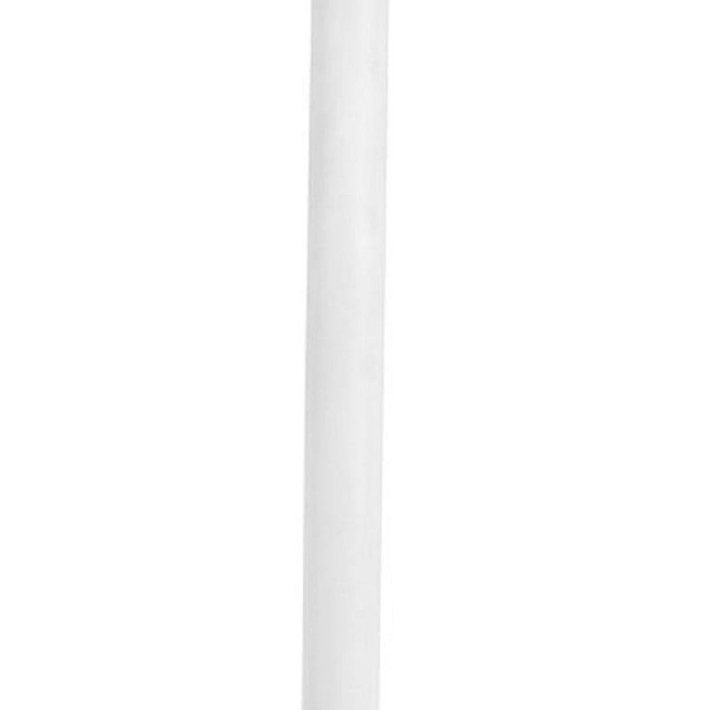 24" White Wood and Steel Rounded Bar Table. Bar & restaurant table isolated on a plain white background, in a white metal finish.