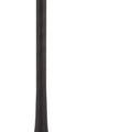 Dark brown wood table leg with a tapered shape against a white background.