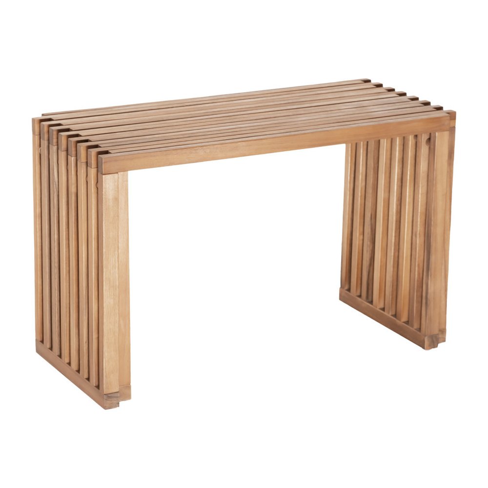 54" Natural Acacia Solid Wood Extendable Garden Patio Bench