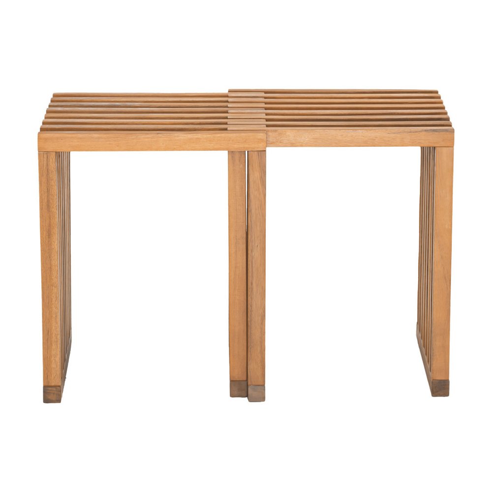 27" Natural Solid Wood Extendable Indoor Outdoor Bench