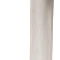 58" White Solid Wood Oval Console Table. Console table isolated on a plain white background, in a white wood finish.