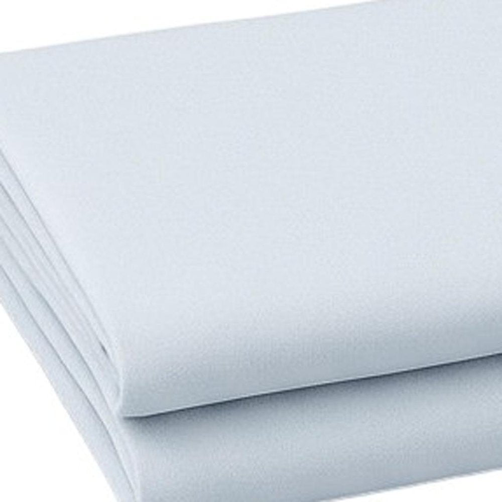 Set of Two Light Blue Cotton Queen Pillowcases