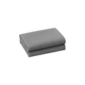 Set of Two Light Gray Cotton King Pillowcases on a white background
