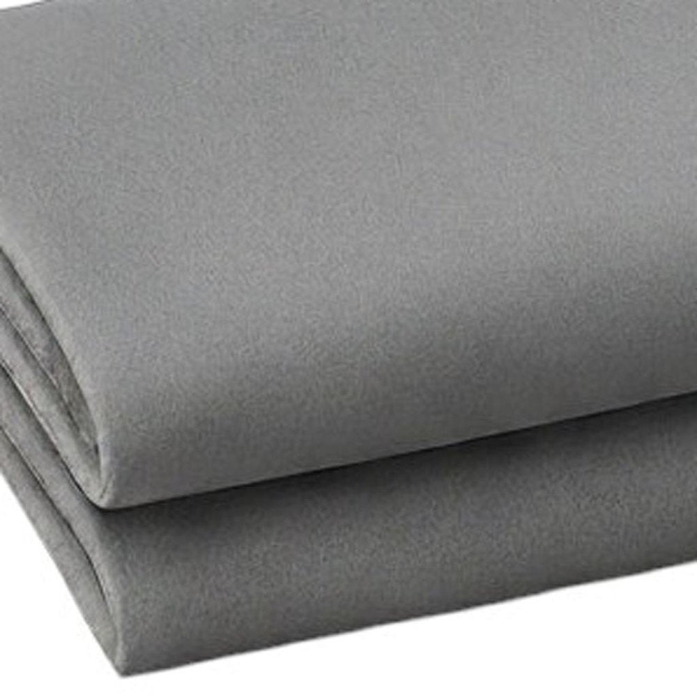 Set of Two Light Gray Cotton King Pillowcases close-up detail