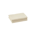 Set of Two Ivory Cotton Queen Pillowcases on a white background
