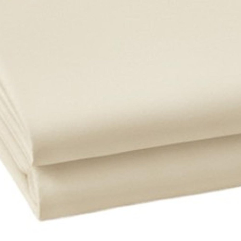 Set of Two Ivory Cotton Queen Pillowcases