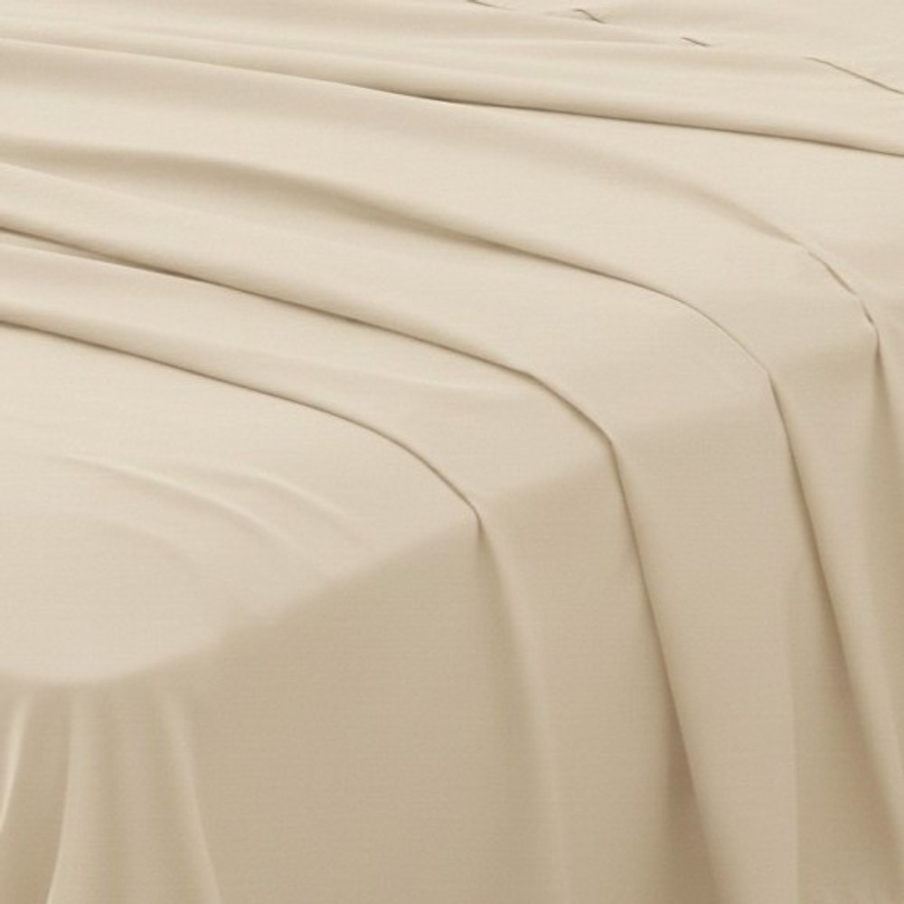Set of Two Ivory Cotton King Pillowcases