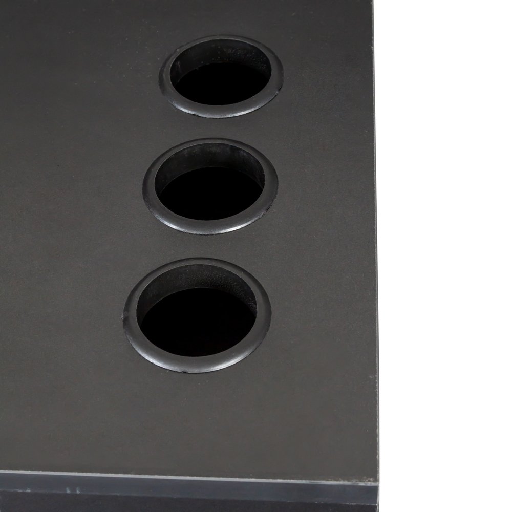 40" Black Wood Mirrored Two Drawer Vanity Table