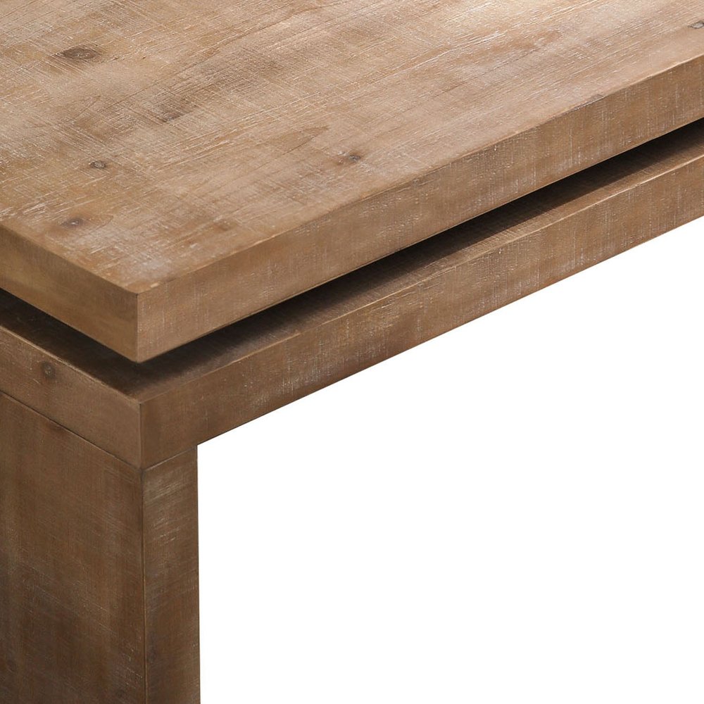 48" Natural Wood Distressed Frame Coffee Table