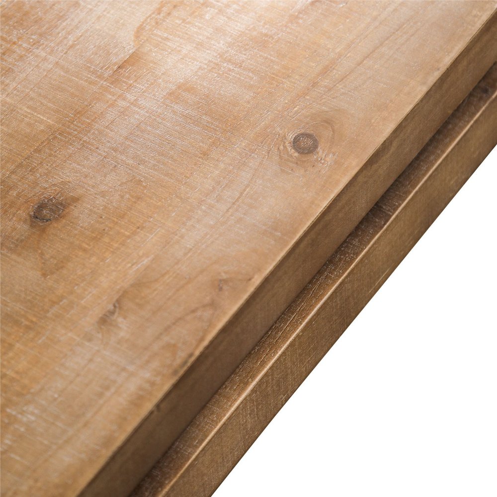 48" Natural Wood Distressed Frame Coffee Table