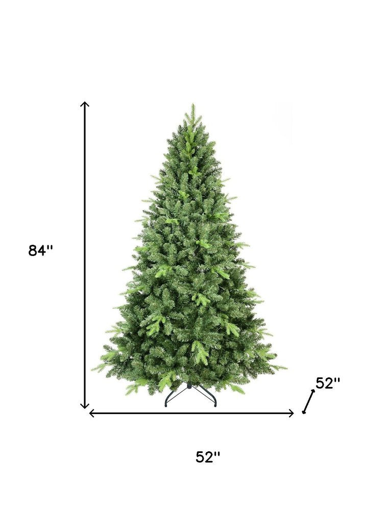 7' Full Spruce Christmas Tree on a white background