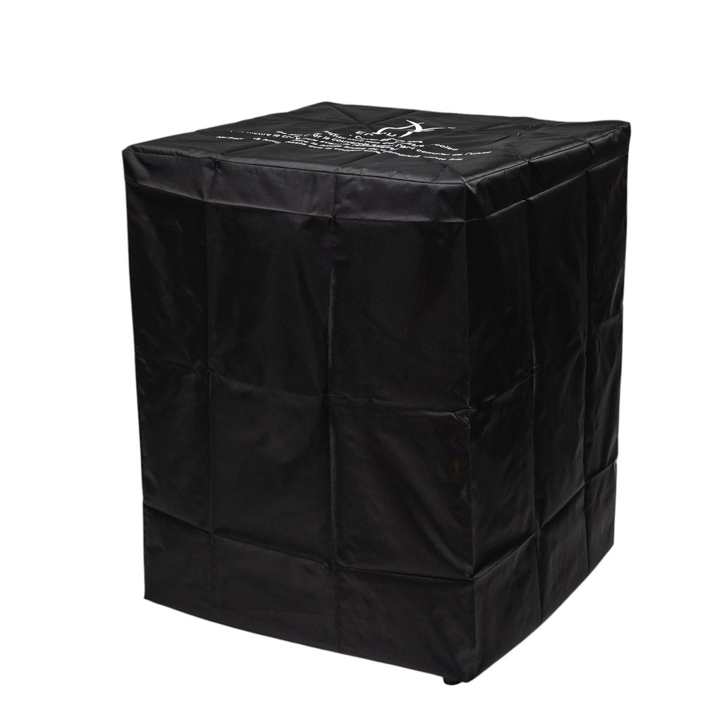 50000 BTU 22" Brown Wicker Propane Rectangular Fire Pit. Outdoor fireplaces and firepit isolated on a plain white background, showing a wicker surface.