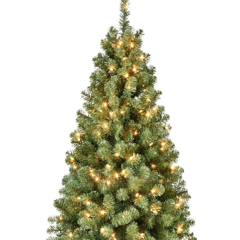 7' Pre Lit Full Spruce Christmas Tree - 84.00" H x 48.00" W x 48.00" D