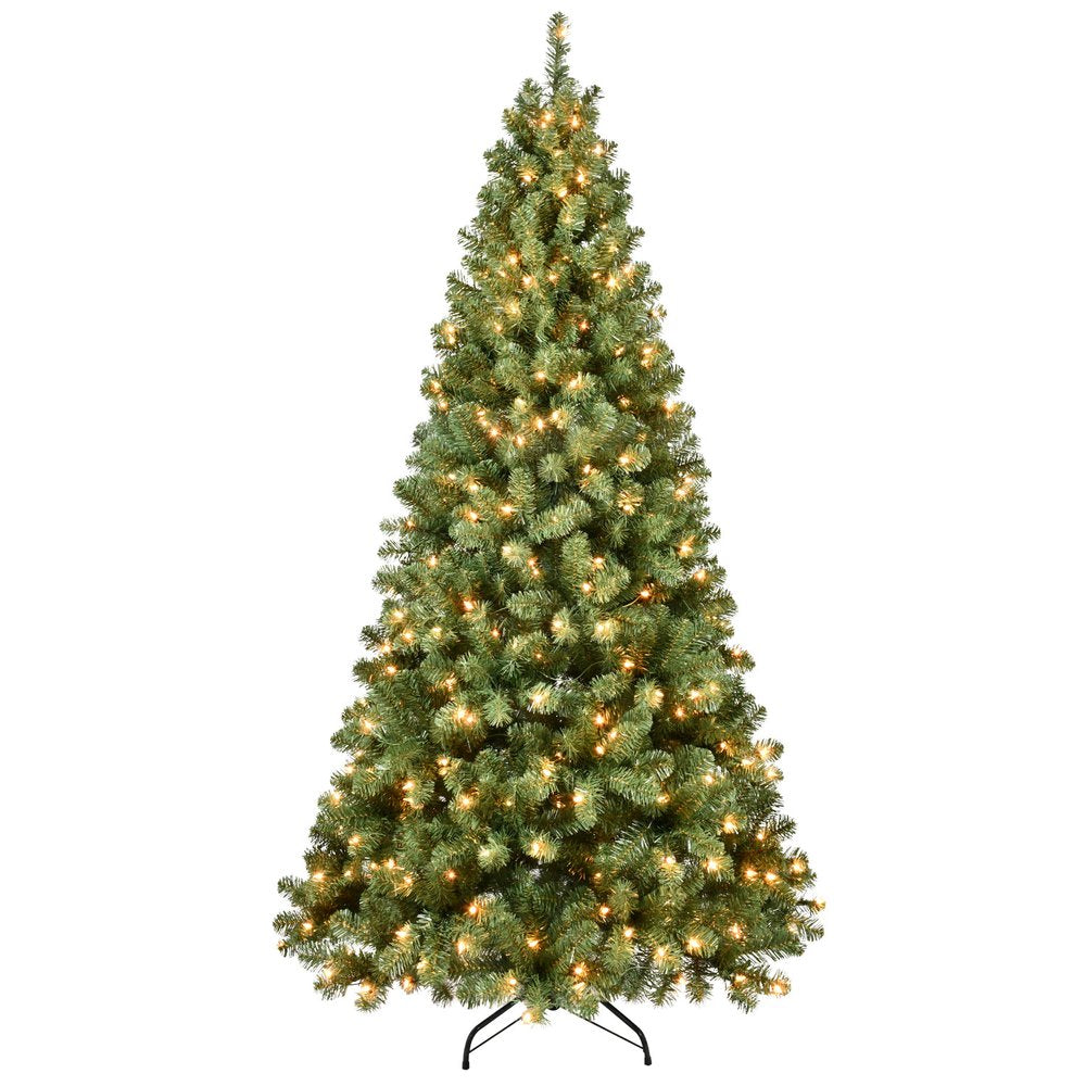 7' Pre Lit Full Spruce Christmas Tree - 84.00" H x 48.00" W x 48.00" D