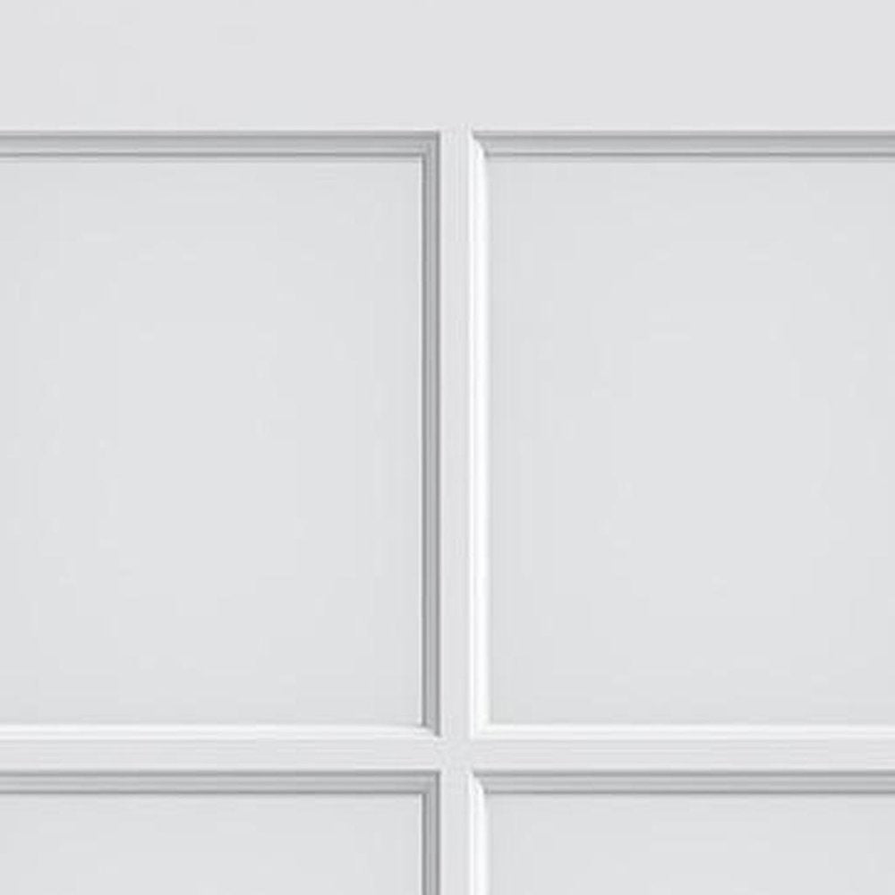 96" X 28" White Wood And Glass Slab Door