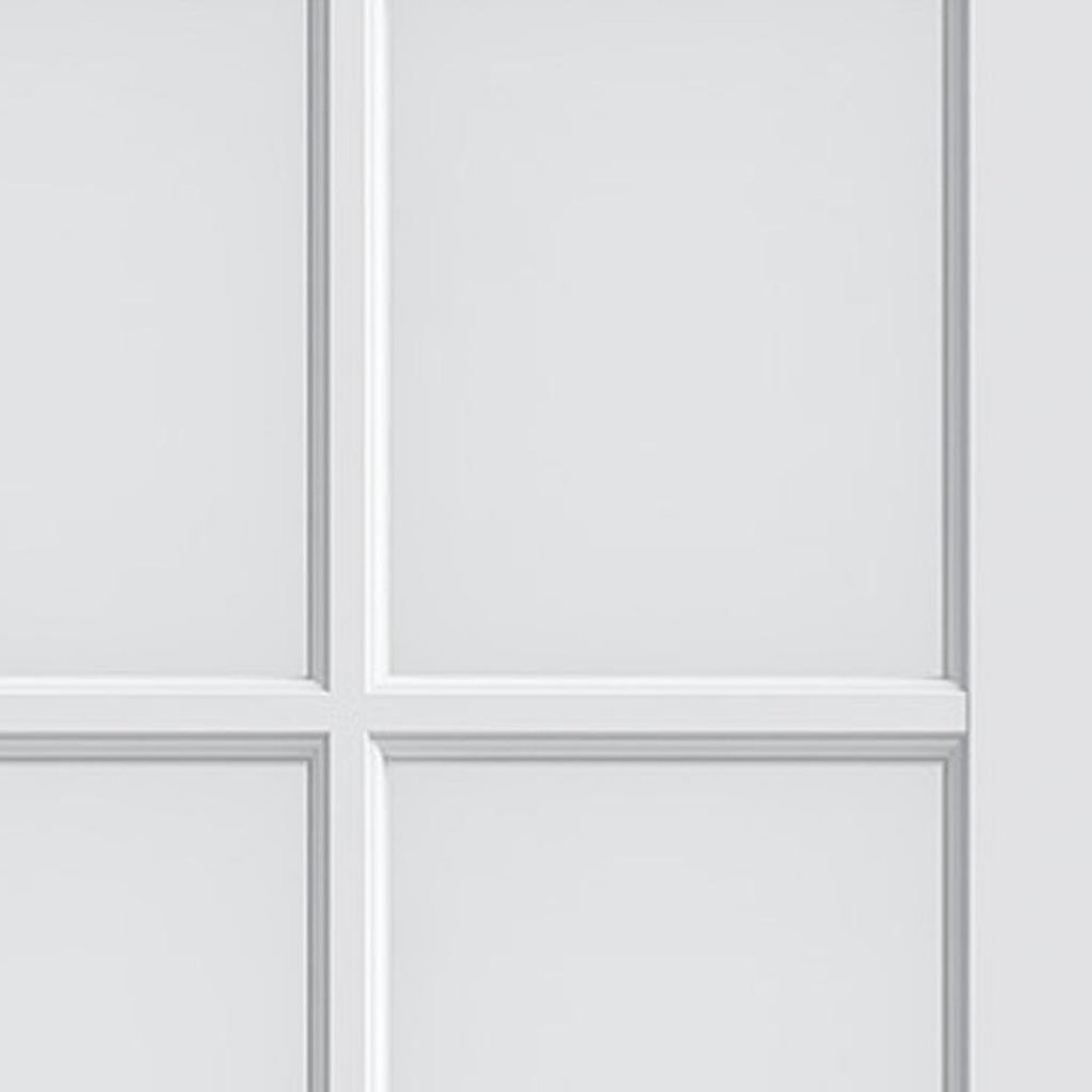 96" X 32" White Glass French Doors