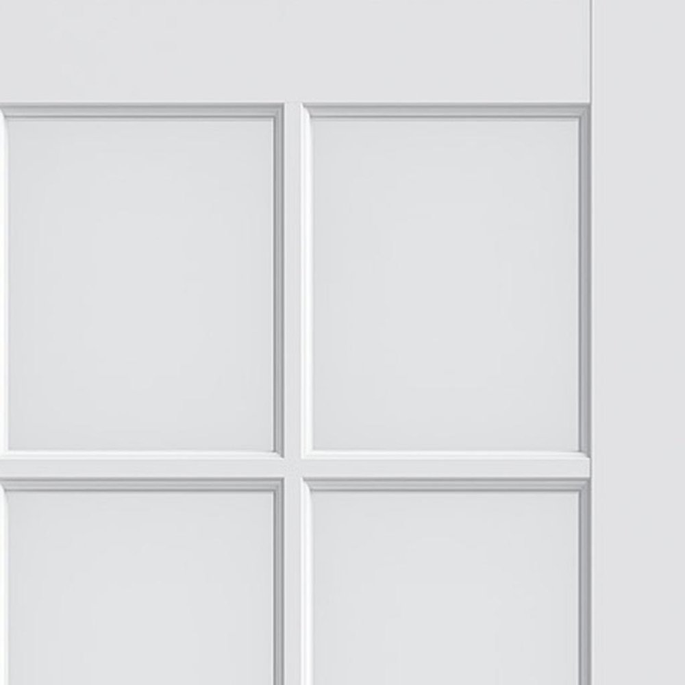 96" X 32" White Glass French Doors