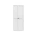 Set Of Two 78" X 30" White Wood Bi-Fold Door