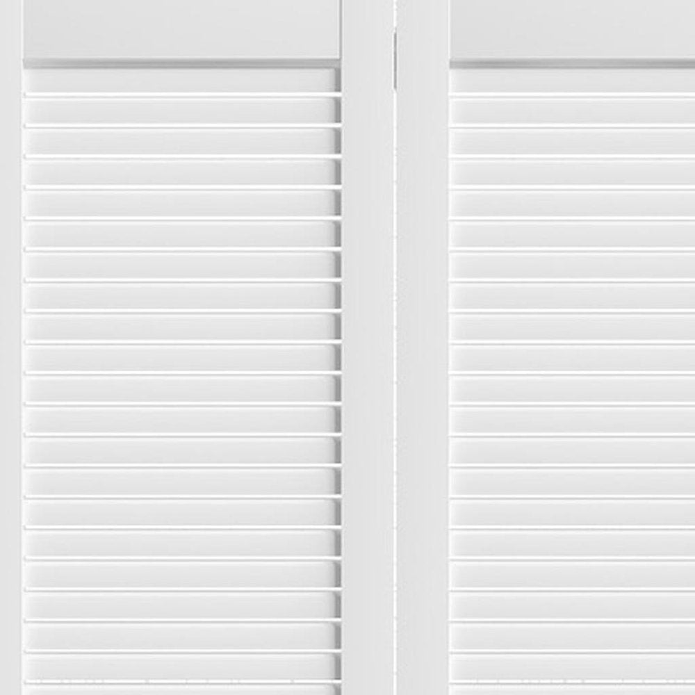 Set Of Two 78" X 30" White Wood Bi-Fold Door