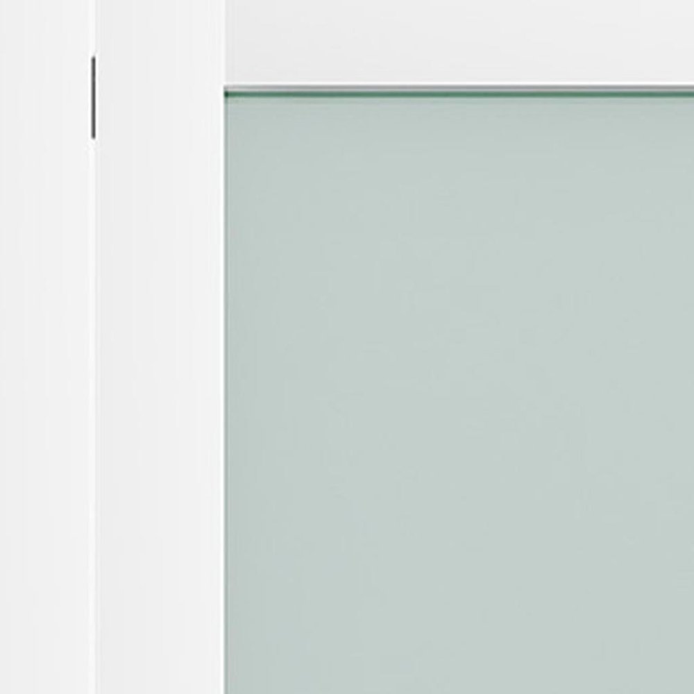Set Of Two 78" X 32" White Glass Bi-Fold Door