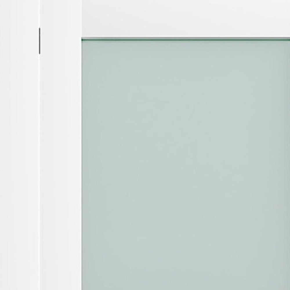 Set Of Two 78" X 32" White Glass Bi-Fold Door