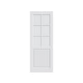 Set Of Two 78" X 36" White Glass Bi-Fold Door - SKU 711127 on a white background