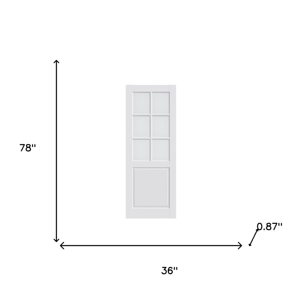 Set Of Two 78" X 36" White Glass Bi-Fold Door - SKU 711127
