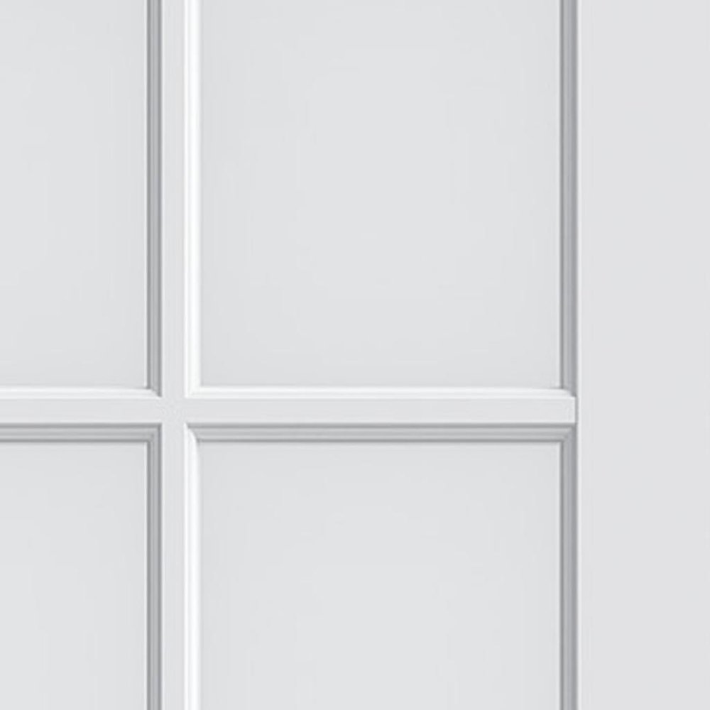 Set Of Two 80" X 60" White Glass French Doors