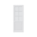 Set Of Two 80" X 64" White Glass French Doors