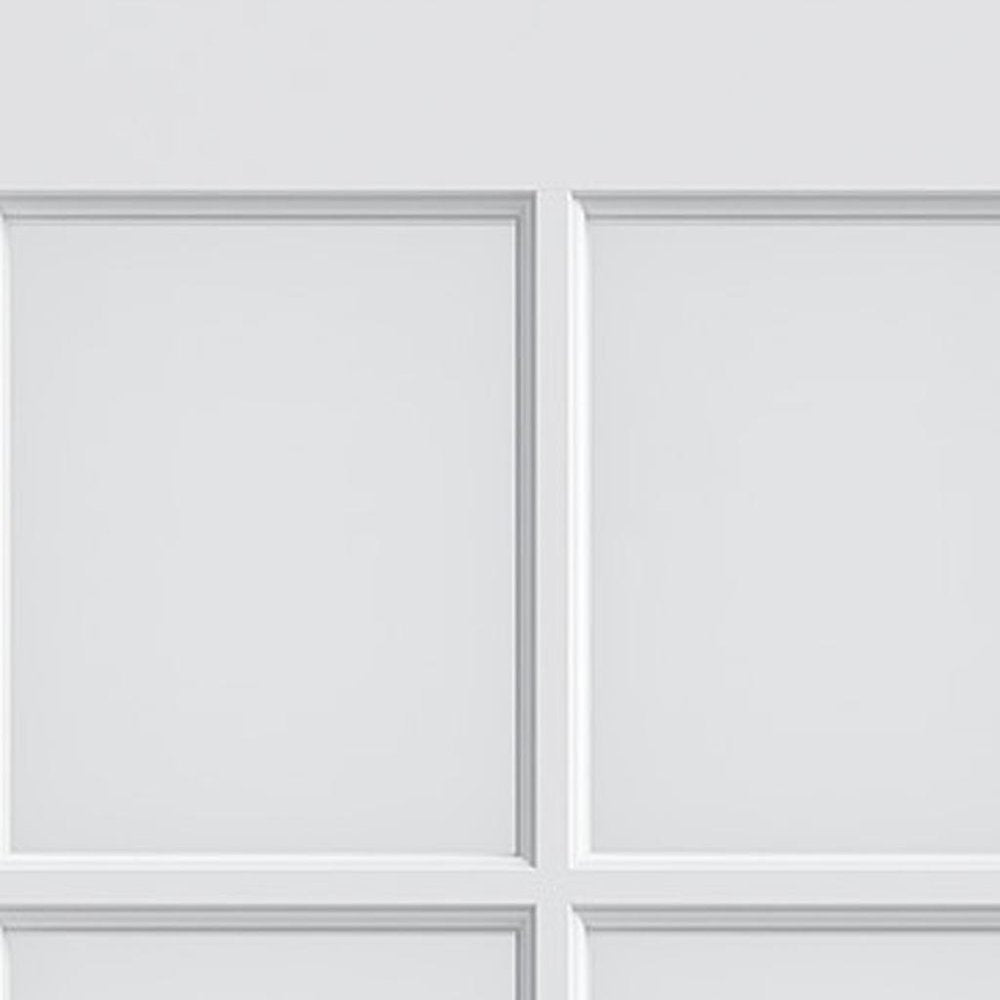 Set Of Two 96" X 60" White Glass French Doors