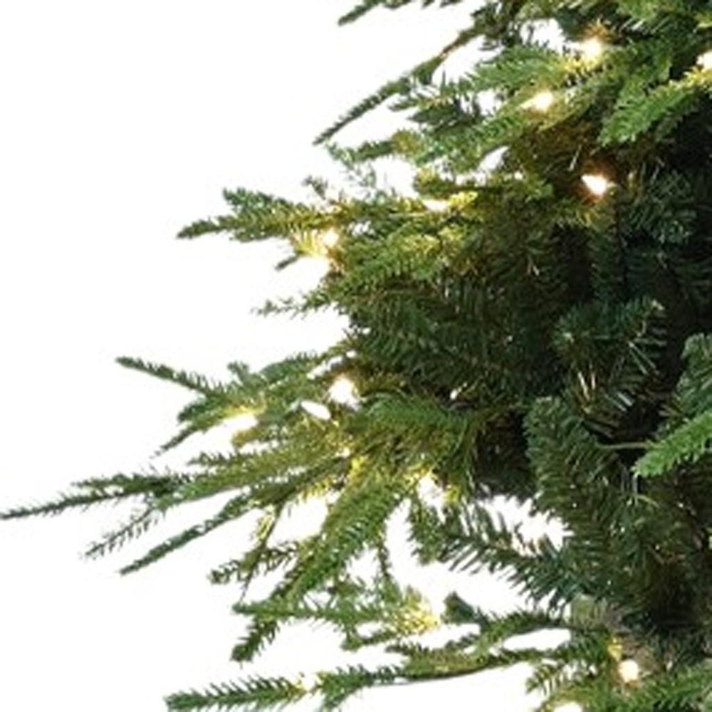 7.5' Pre Lit Full Pine Christmas Tree With Decorations