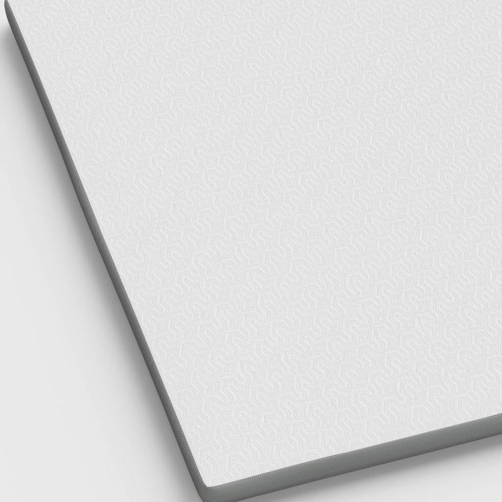 Close-up of 3" White Gel Memory Foam California King Mattress Topper showing the white texture.