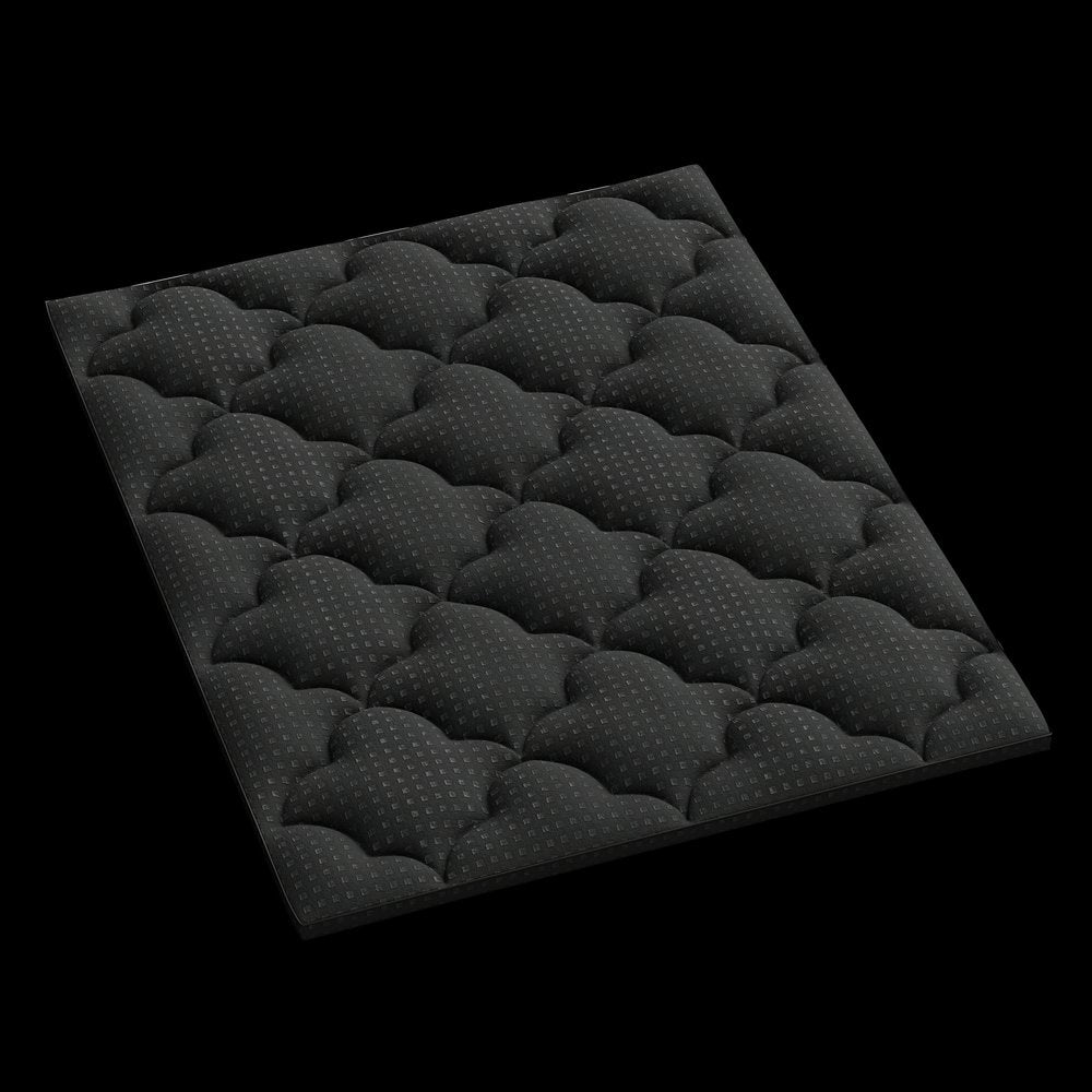 2" Black Cotton Twin XL Mattress Topper