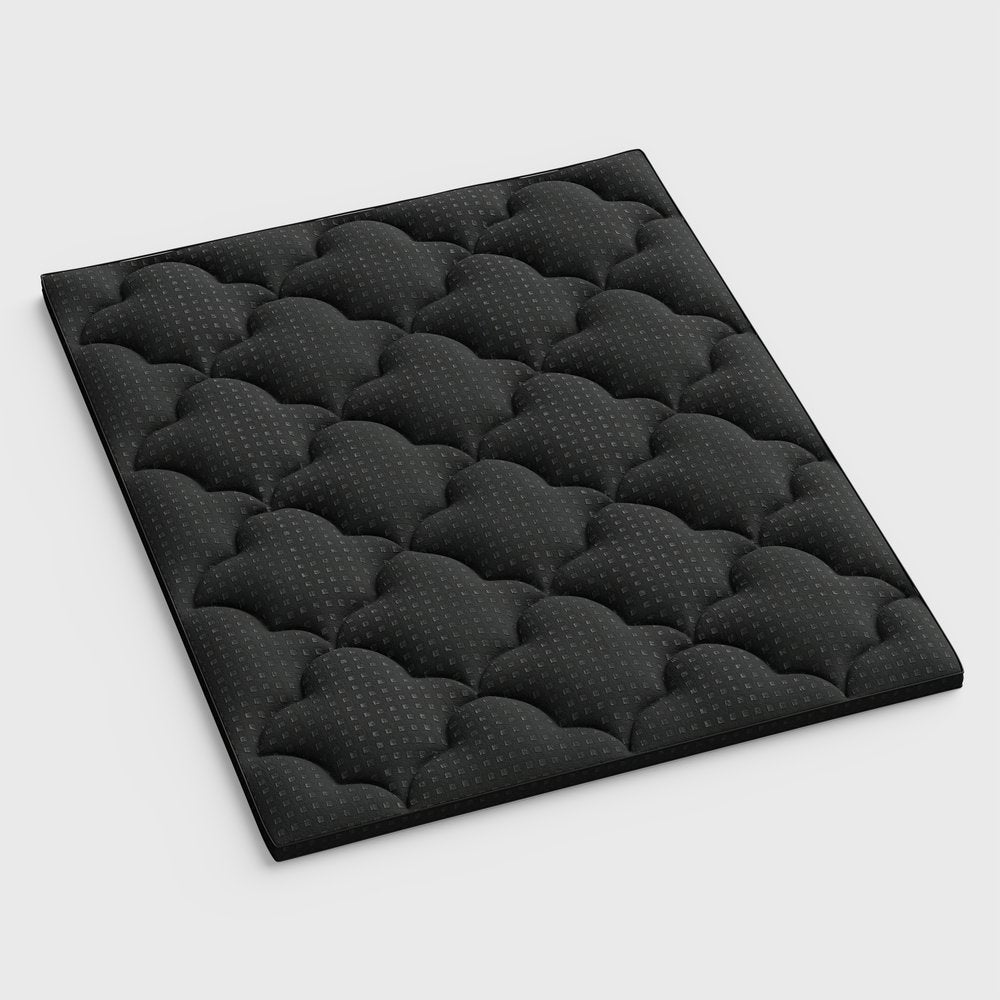 2" Black Cotton Twin XL Mattress Topper