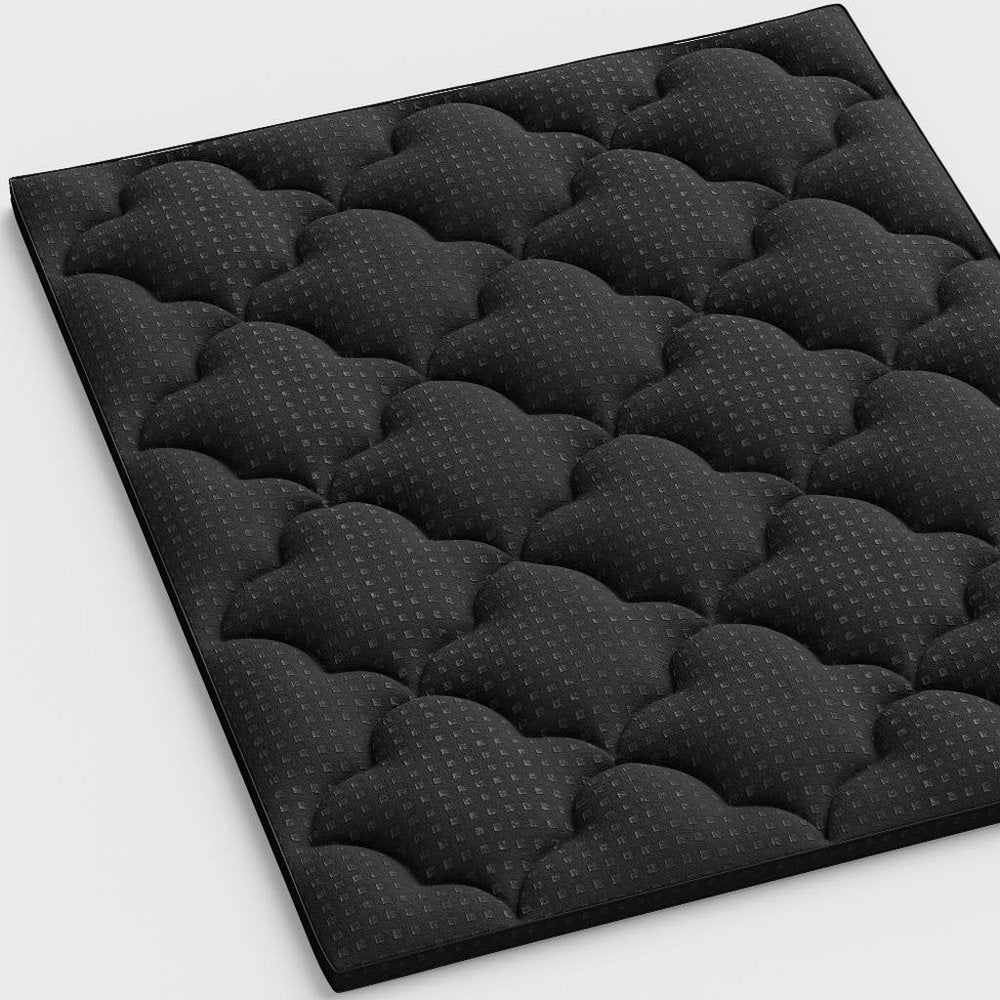 2" Black Cotton Twin XL Mattress Topper