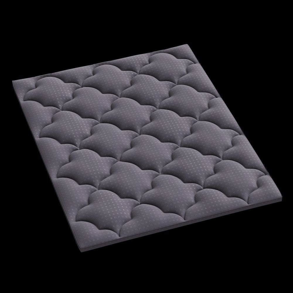 2" Dark Gray Cotton Extra Long Twin Mattress Topper