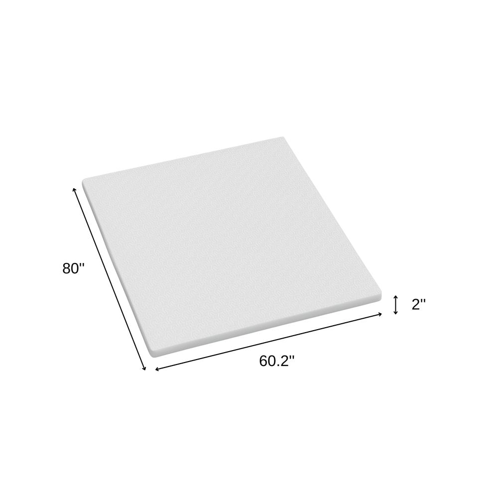 2" White Gel Memory Foam King Mattress Topper