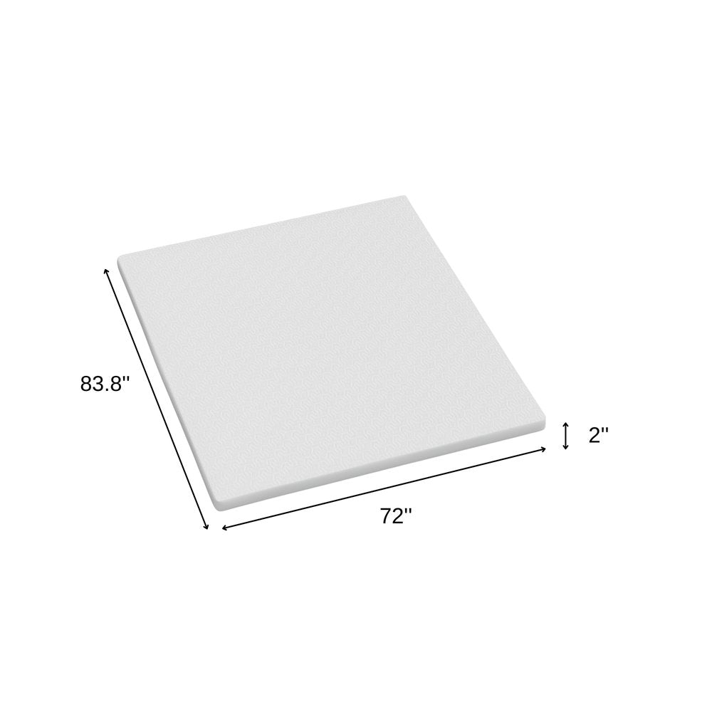 2" White Gel Memory Foam King Mattress Topper