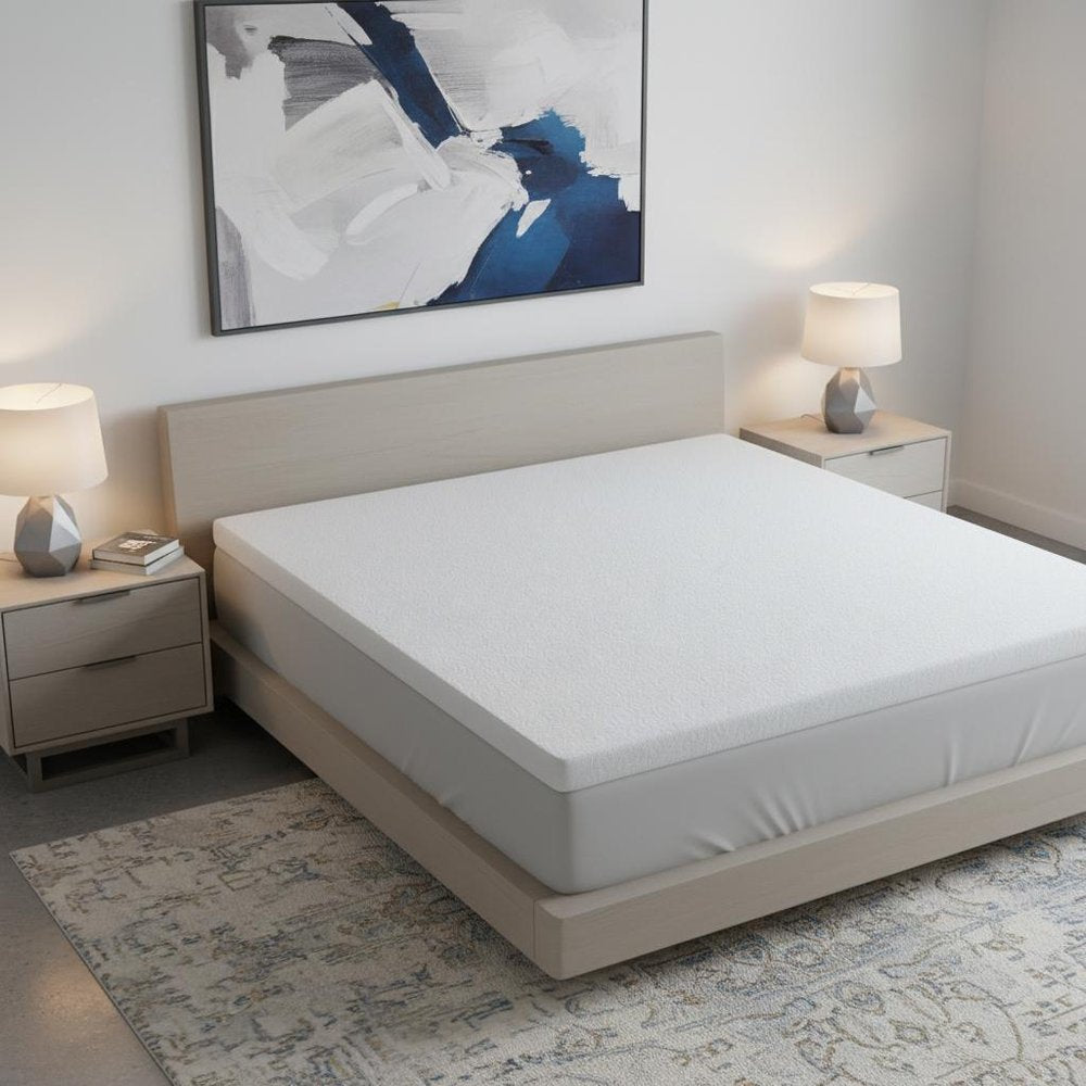 3" White Gel Memory Foam Full Double Mattress Topper