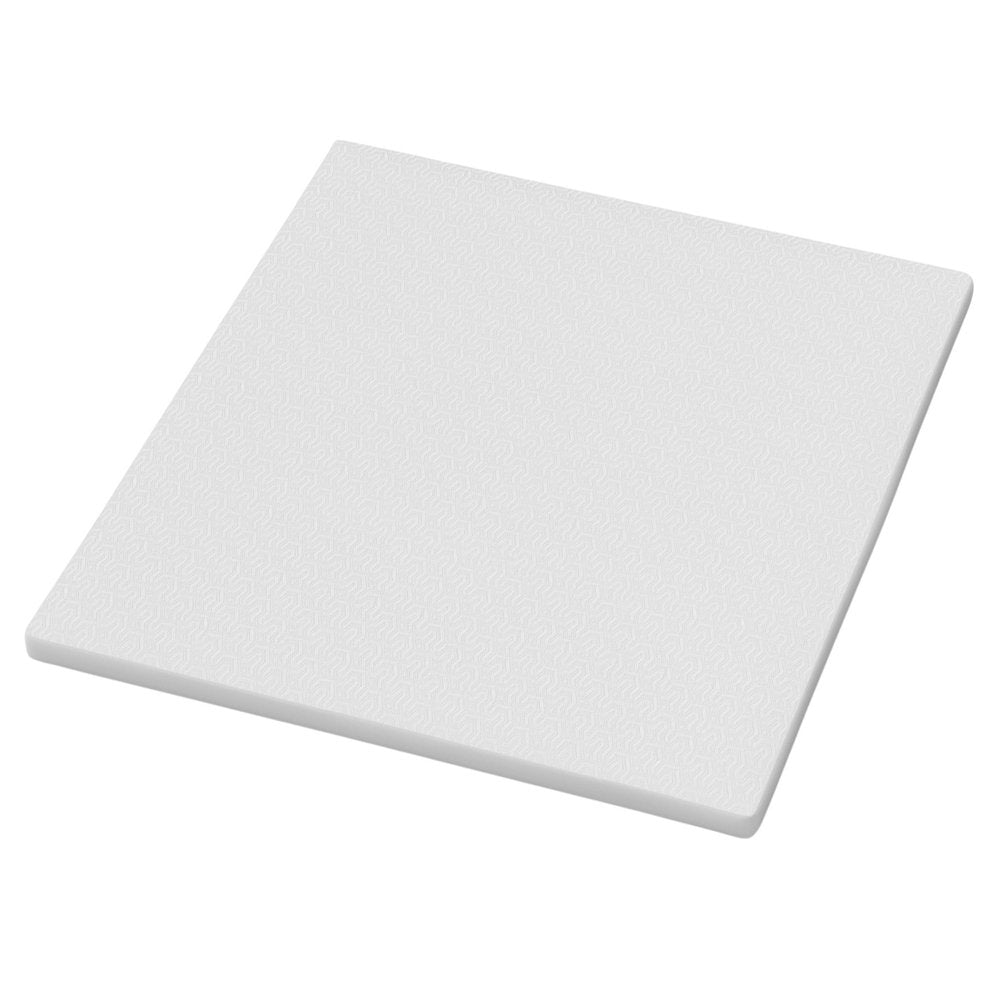3" White Gel Memory Foam Full Double Mattress Topper. Mattress topper isolated on a plain white background, showing its white color.